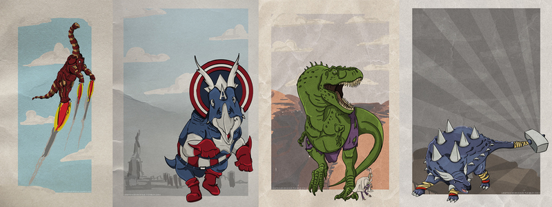 Illustration for article titled Avengersaurs Assemble!